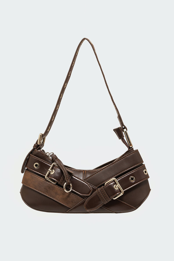 Belted Faux Leather Bag view 2
