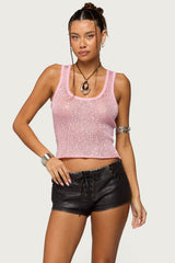 Eleora Sequin Knit Tank Top