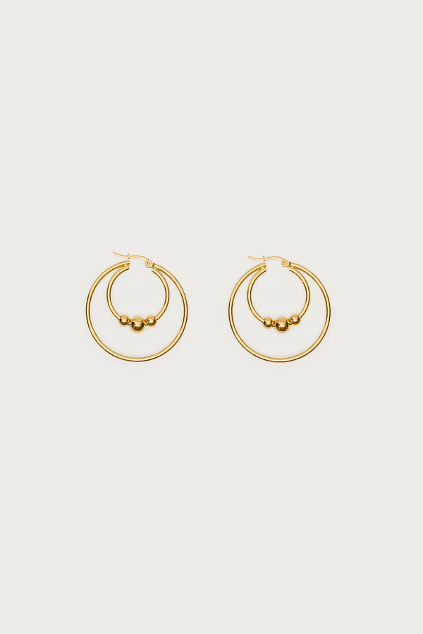 Double Hoop Earrings view 2