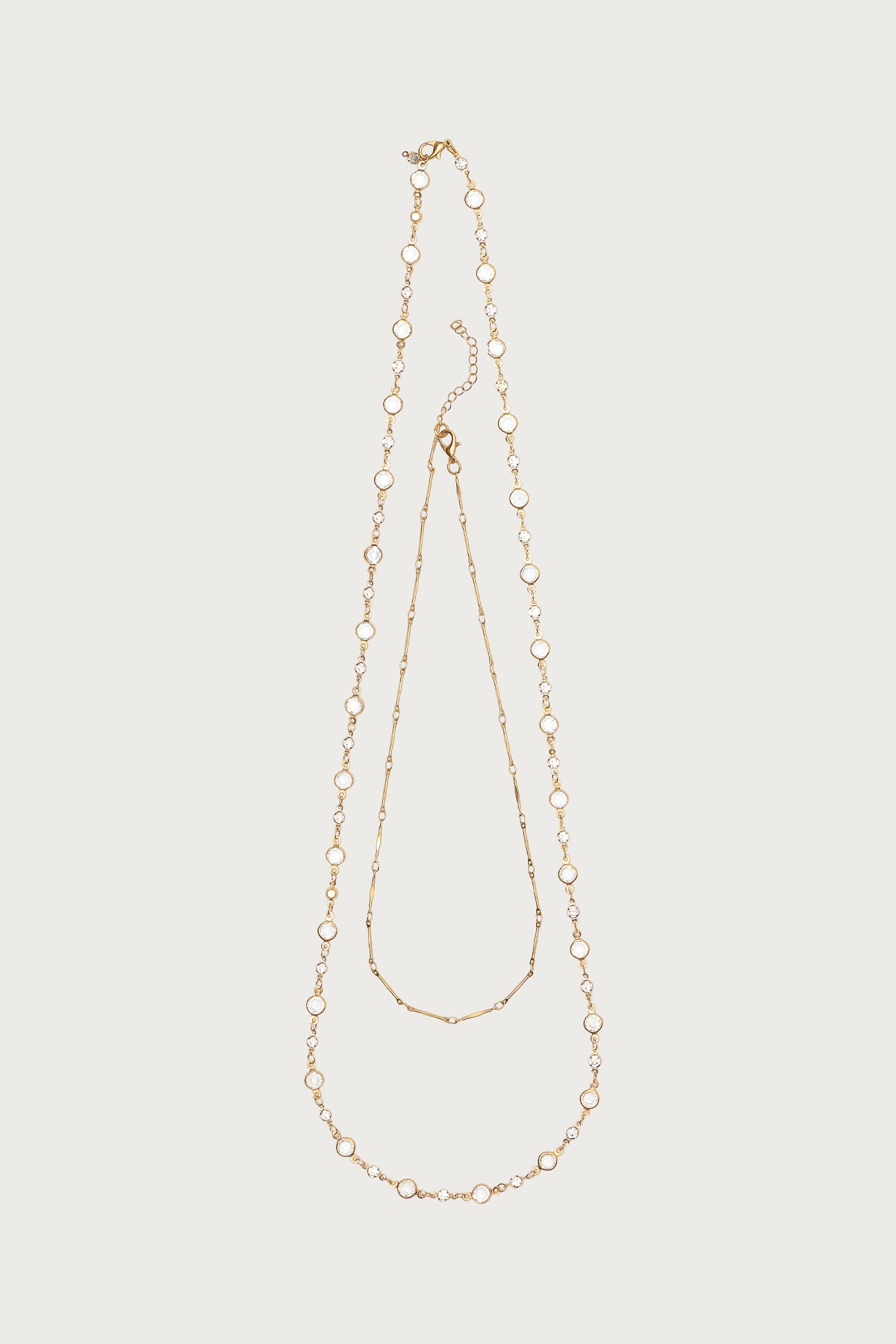 Faux Crystal Cascading Necklace Set