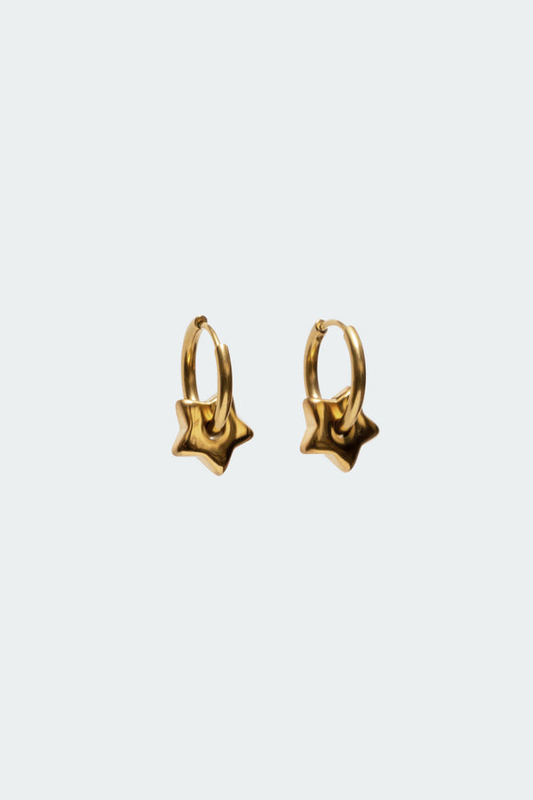 Star Charm Hoop Earrings view 1