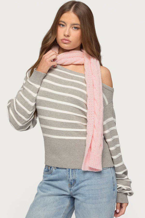 Cable Knit Scarf view 1