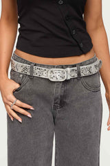 Zinia Studded Faux Leather Belt