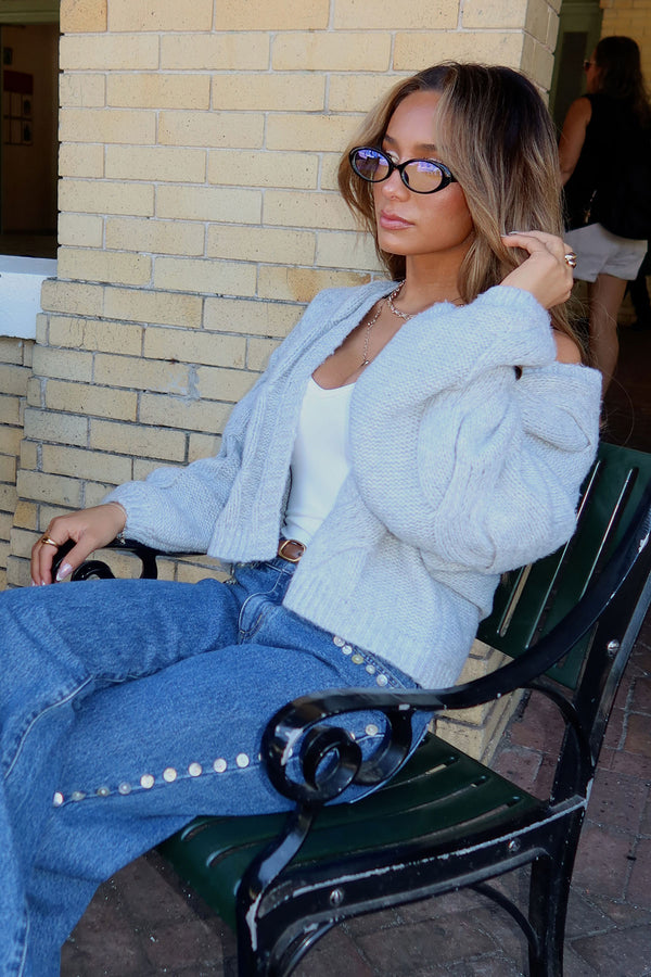 Braiden Chunky Cable Knit Cardigan view 2