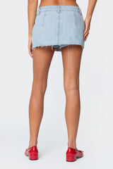 Clementine Low Rise Denim Micro Skort