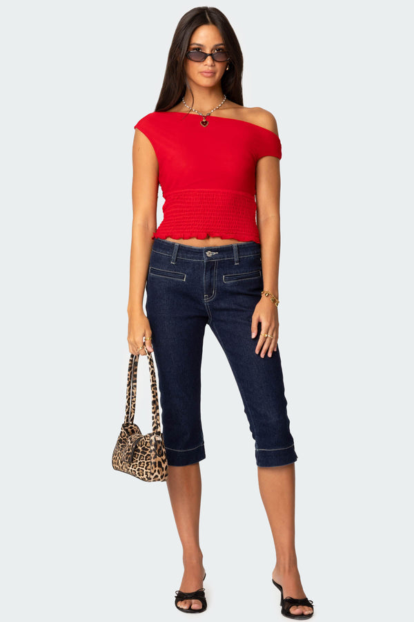 Jenny Scrunched Asymmetric Top view 2