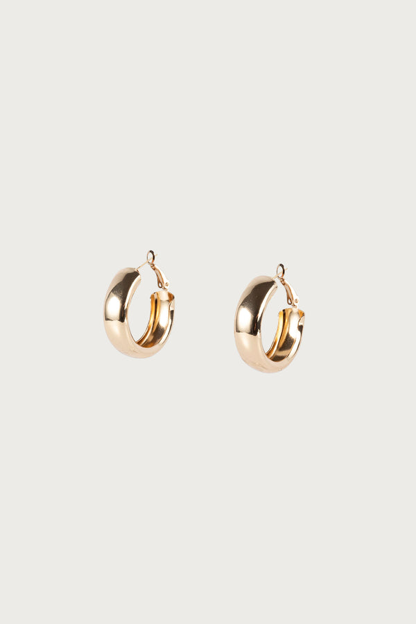 Lux Wide Hoop Earrings view 2