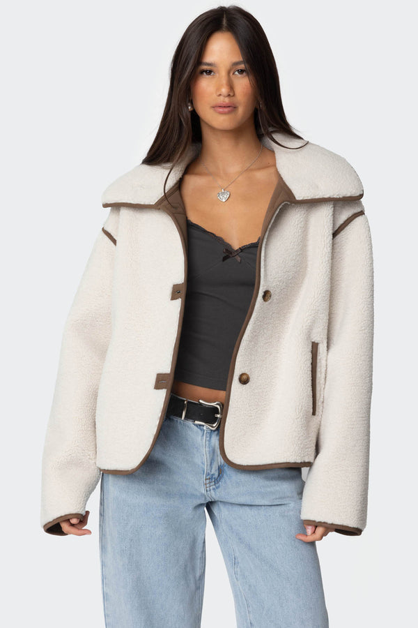Frost Oversized Faux Shearling Jacket view 1