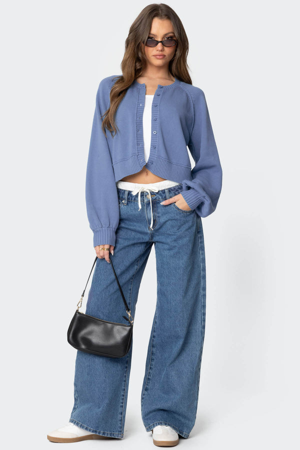 Sammi Puff Sleeve Knit Cardigan view 2
