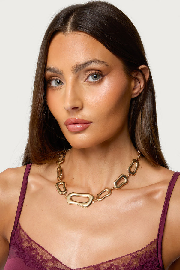Chunky Oval Chain Necklace view 1