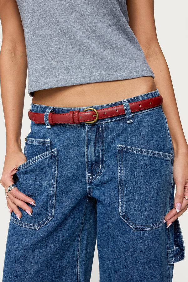 Goldey Faux Leather Belt view 1