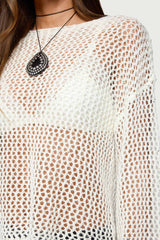 Charlise Open Knit Sequin Top