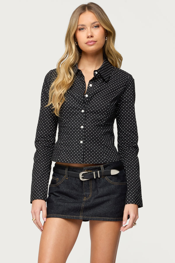 Ilia Polka Dot Button Up Shirt view 1