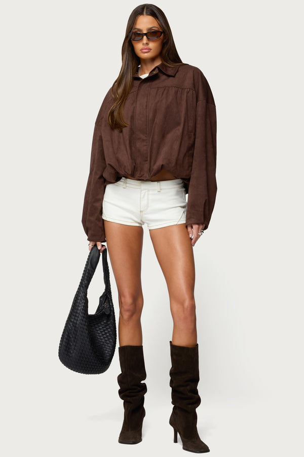 Alberta Faux Suede Bubble Jacket view 2