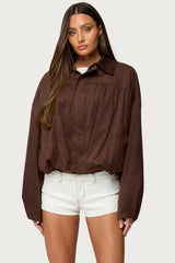 Alberta Faux Suede Bubble Jacket