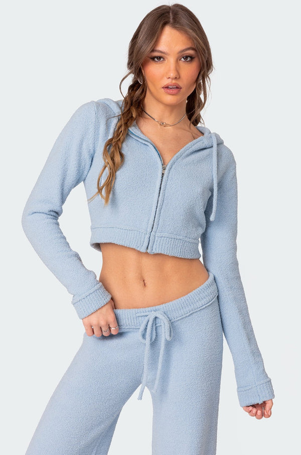 Plush Super Soft Hooded Cardigan view 1