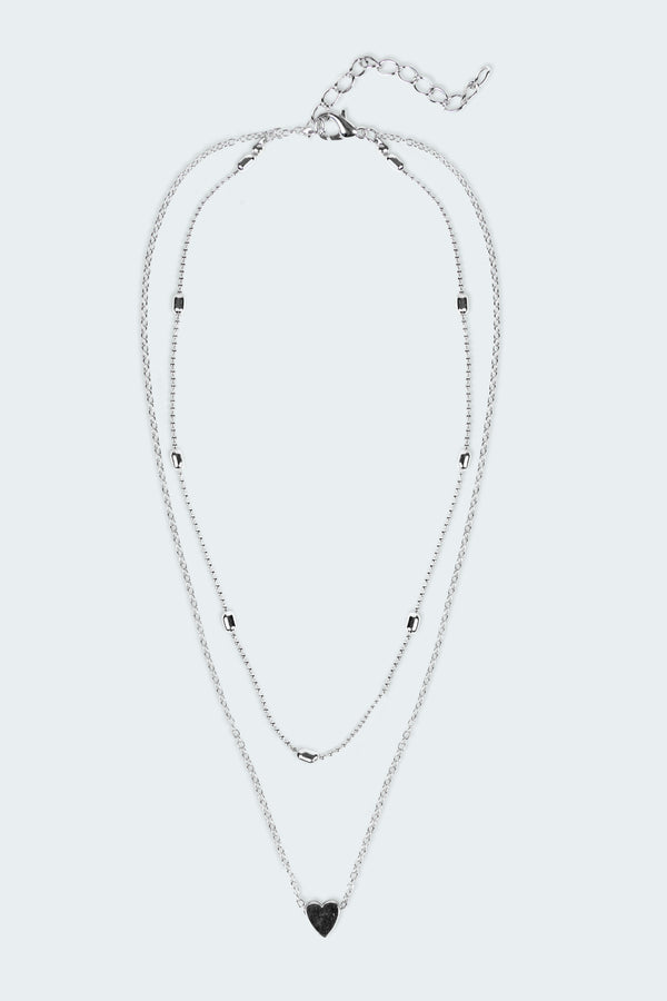 Layered Heart Necklace view 2