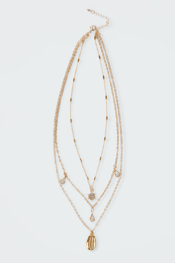 Droplet Layered Necklace view 2