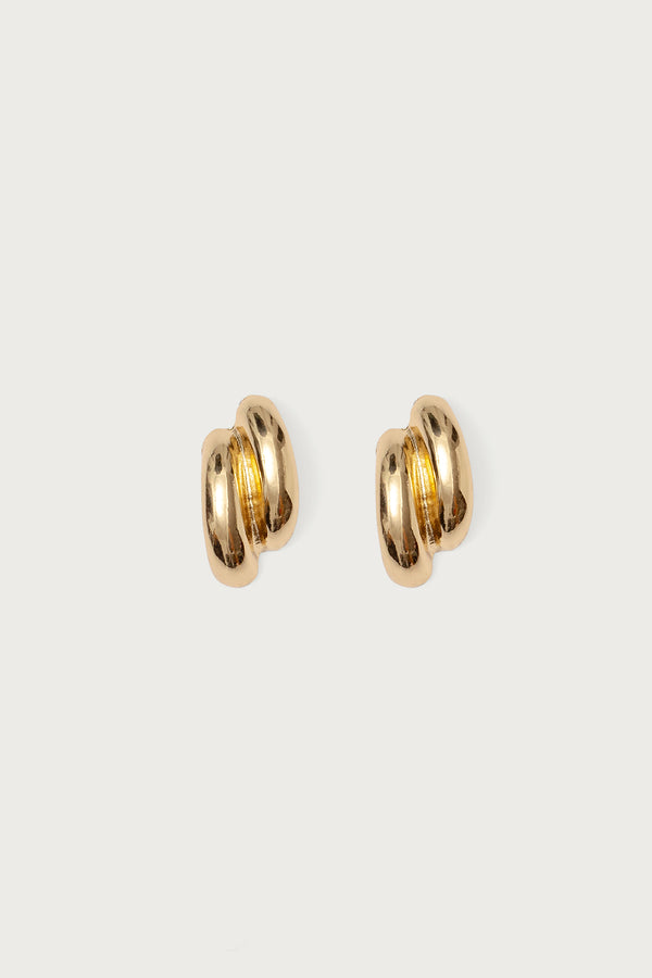 Two Time Chunky Stud Earrings view 2