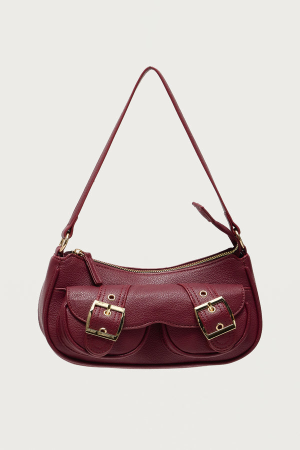 Zinnia Faux Leather Buckle Bag view 2