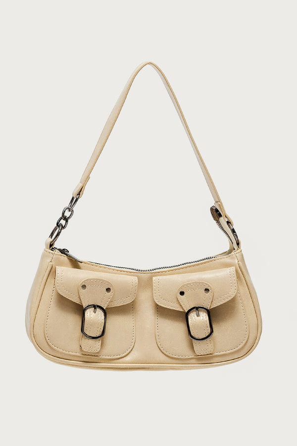 Distressed Faux Leather Buckle Bag view 2
