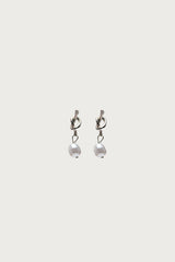 Knotted Pearl Charm Earrings