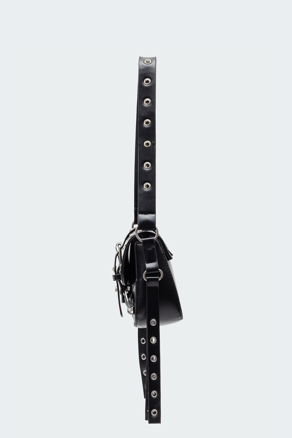 Stud & Buckle Faux Leather Bag