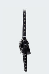 Stud & Buckle Faux Leather Bag