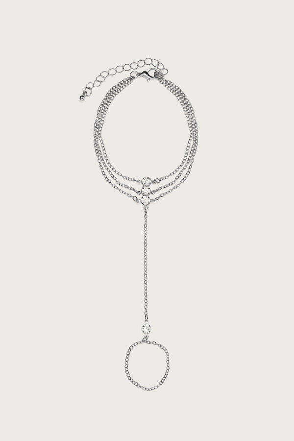 Dazzled Rhinestone Layered Handchain view 2