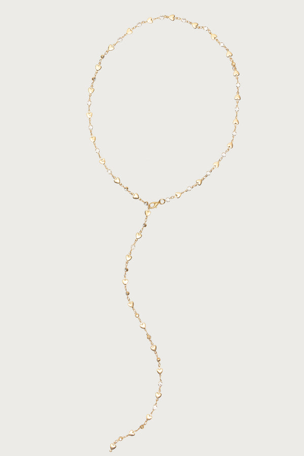 Heart & Diamond Cascading Necklace view 2