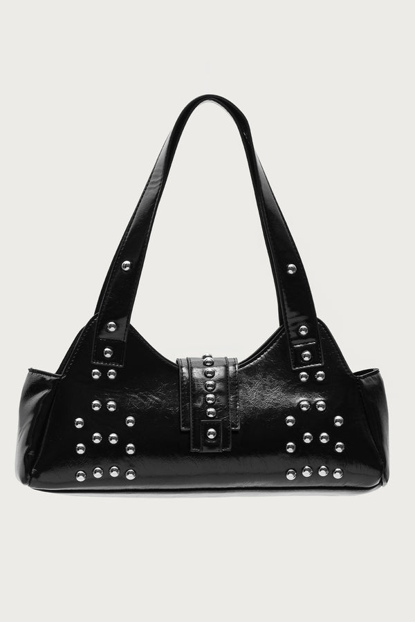 Studded Faux Leather Bag view 2
