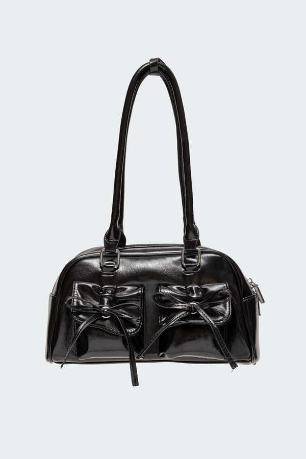 Bow Pocket Faux Leather Shoulder Bag view 2