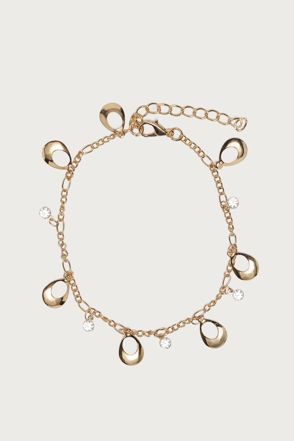 Abstract Oval Charm Anklet view 2