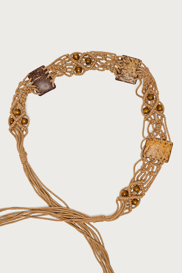 Braided Bead Tie Belt view 2