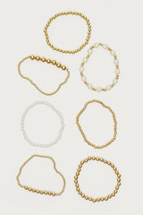 Glam Pearly Beaded Bracelet Pack