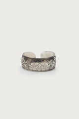 Engraved Floral Bangle Bracelet