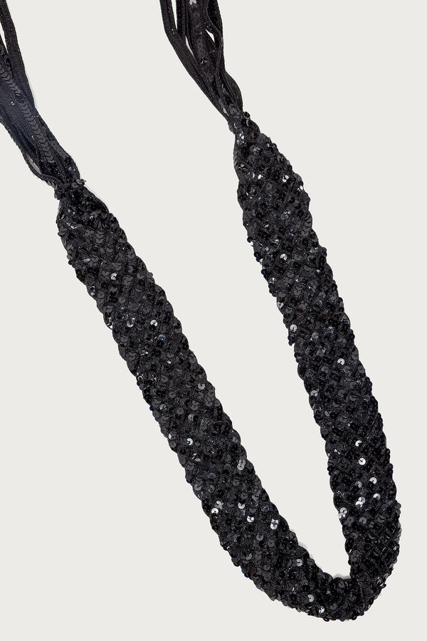 Sequin Fringe Tie Belt view 2