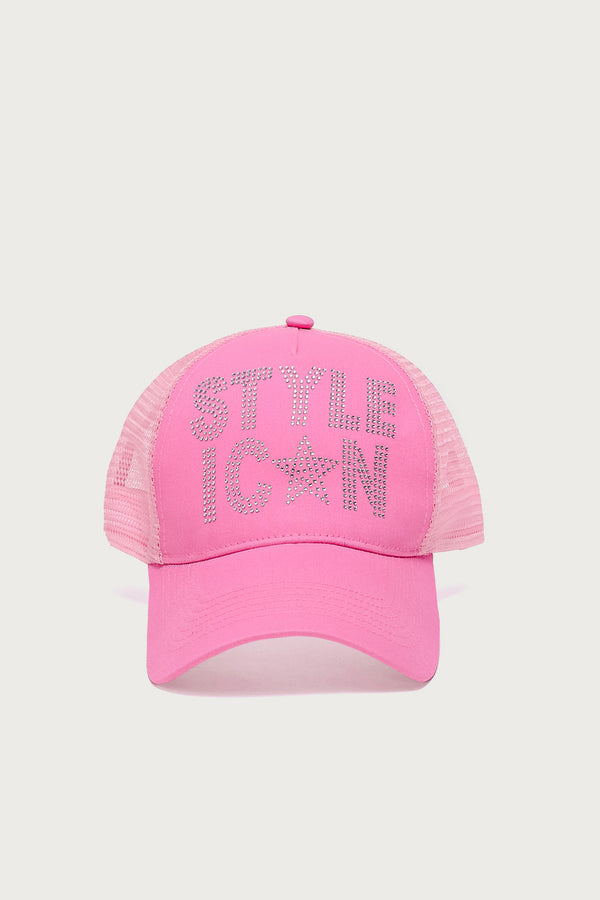 Style Icon Rhinestone Trucker Hat view 2