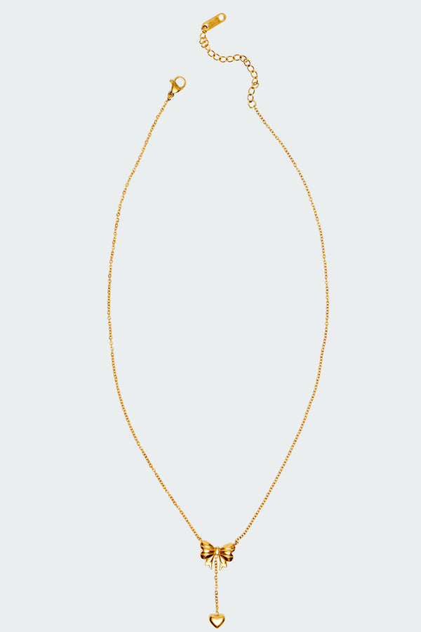 Bow & Heart Necklace view 2