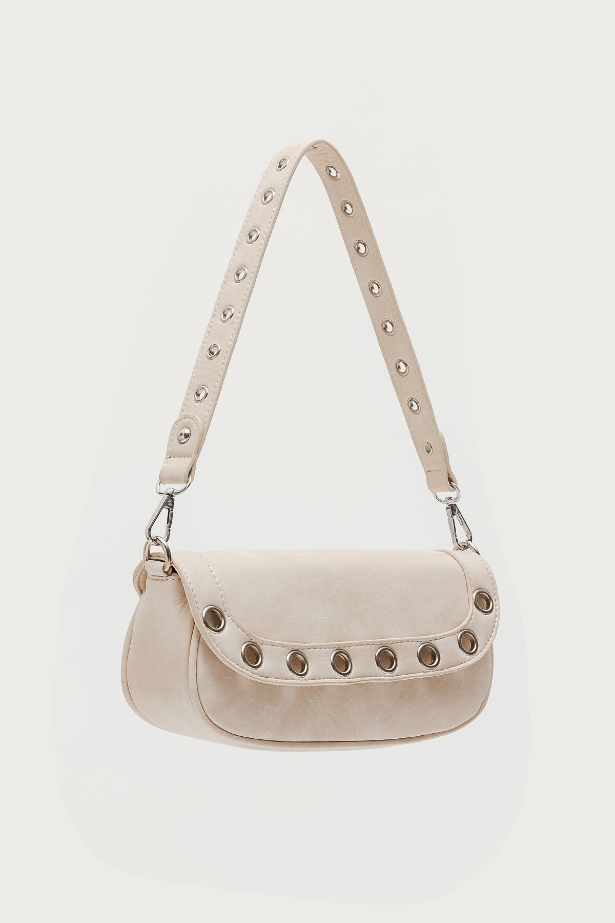 Grommet Faux Leather Bag