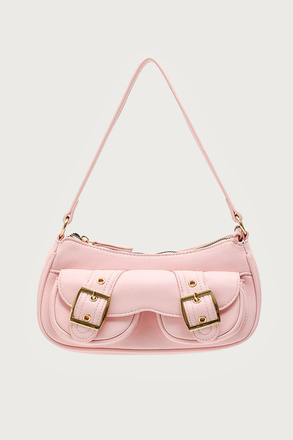 Zinnia Faux Leather Buckle Bag view 2