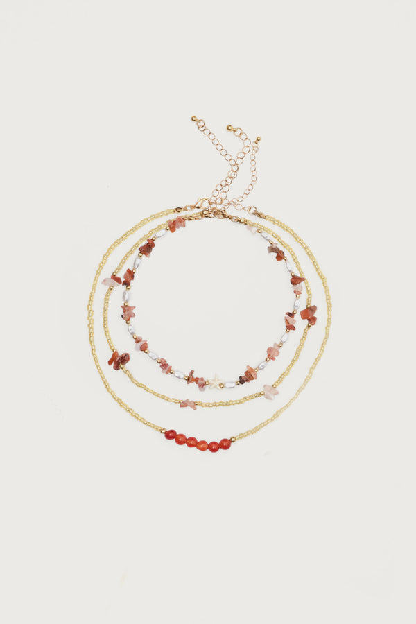 Pearly Beaded Layered Necklace view 2