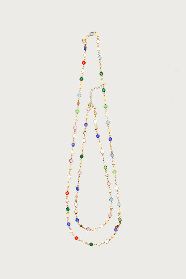 Cascading Gemstone Necklace Set view 2