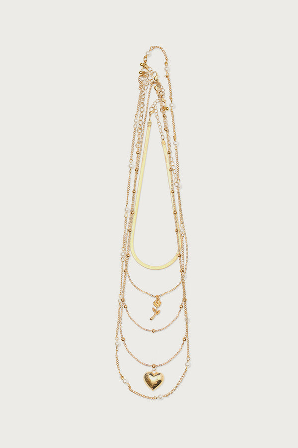 Major Love Heart Layered Necklace view 2
