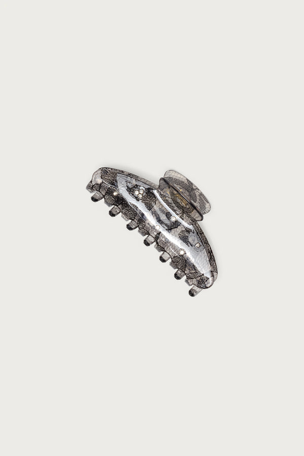 Lace And Rhinestone Claw Clip view 2
