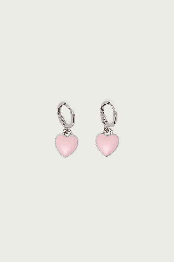 Pinky Heart Earrings view 2