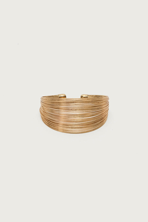 Layered Wire Cuff Bracelet view 2