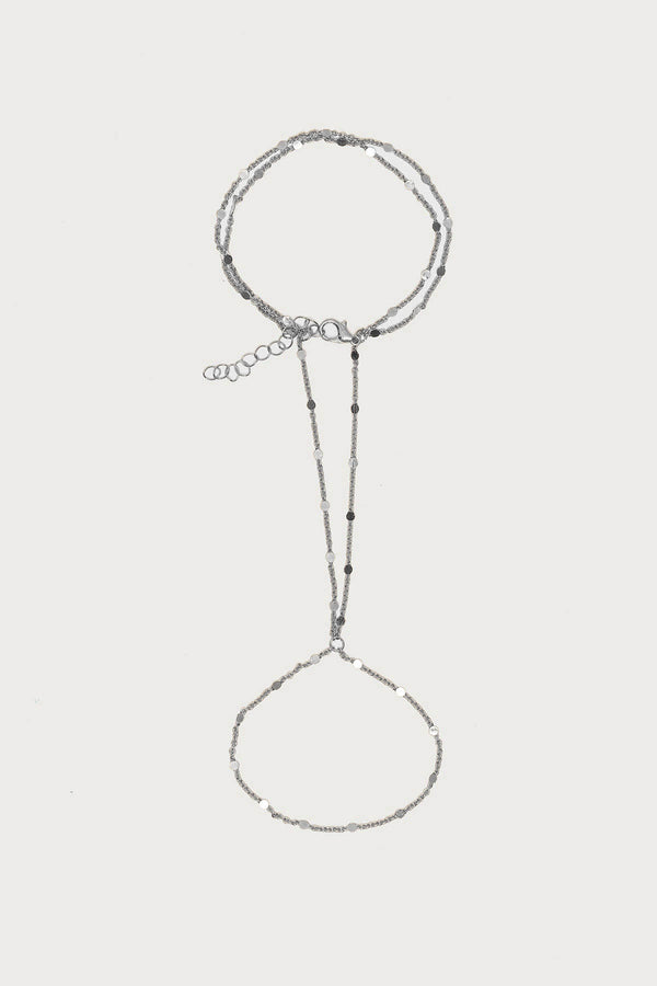 Dainty Disc Hand Chain view 2