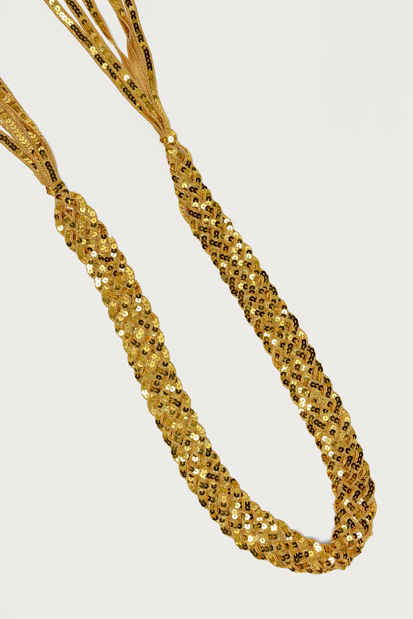 Headliner Sequin Fringe Tie Belt view 2