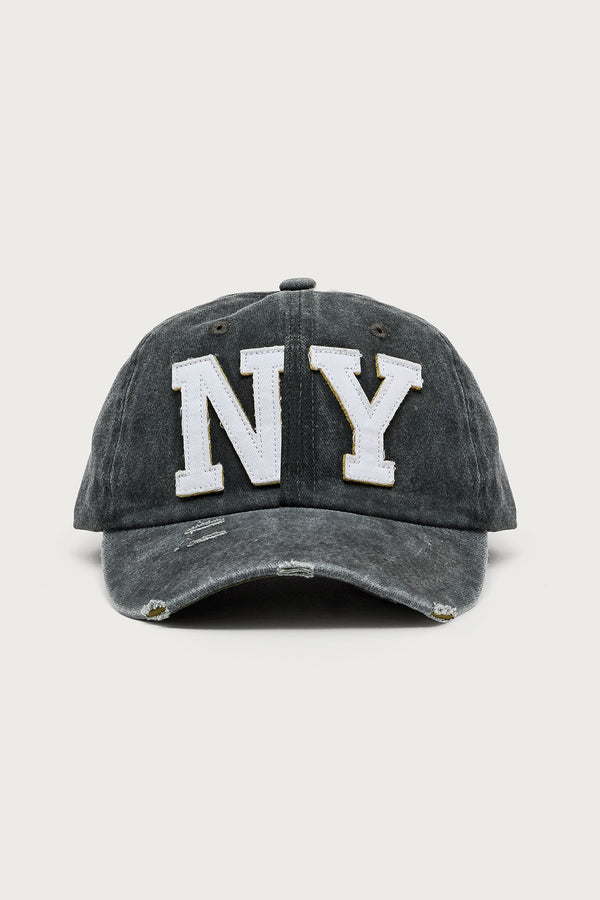 NY Distressed Baseball Cap view 2